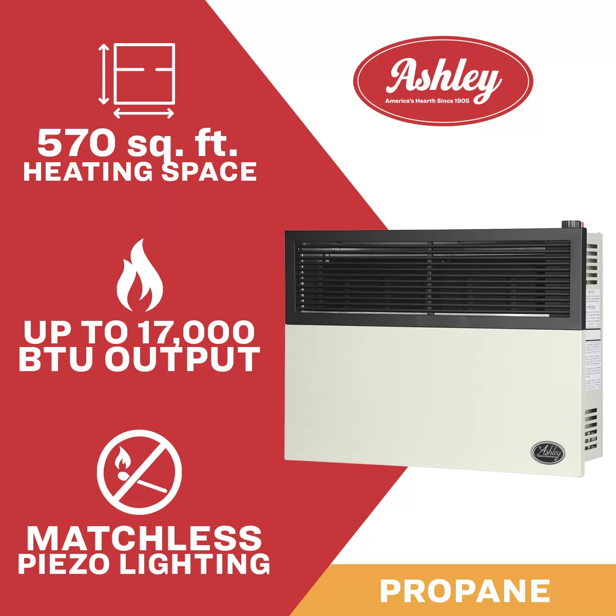 17 000 Btu Direct Vent Propane Wall