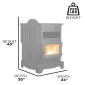 Pellet Stove_King_KP5522_Dims