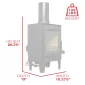 Wood Stove_USStove_TH-100_Dims